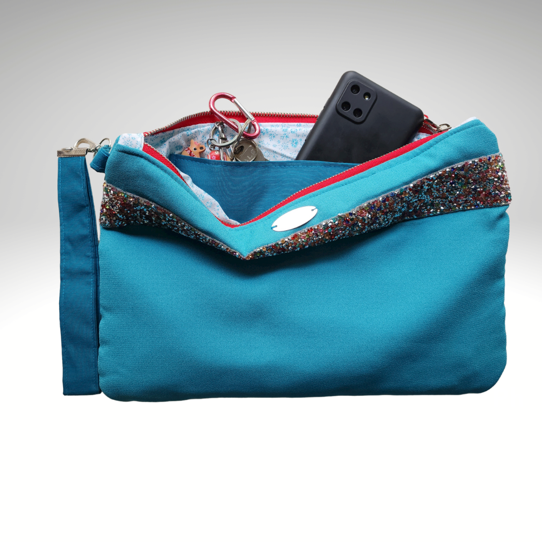 Clutch Bag: Sparkling Blue