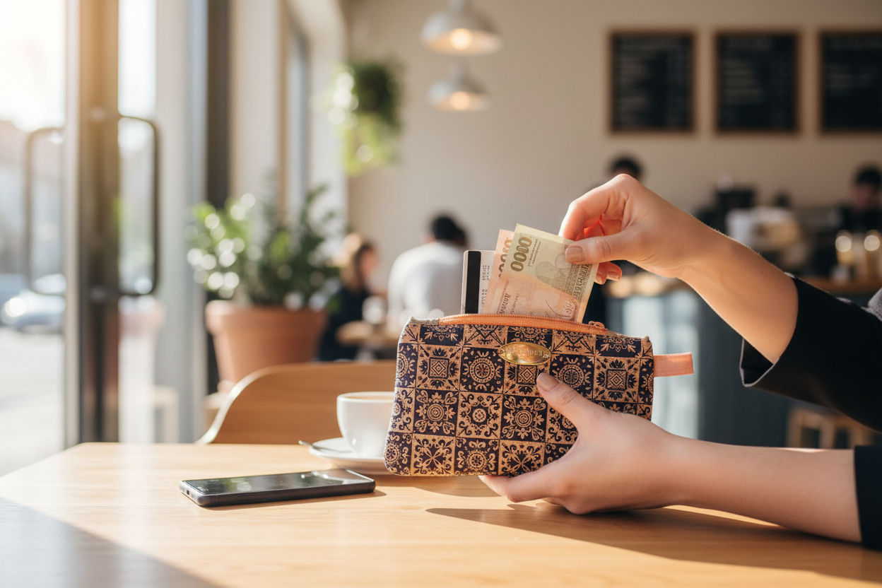 Minibag-CorkTilesOrange - Küçük El Çantası