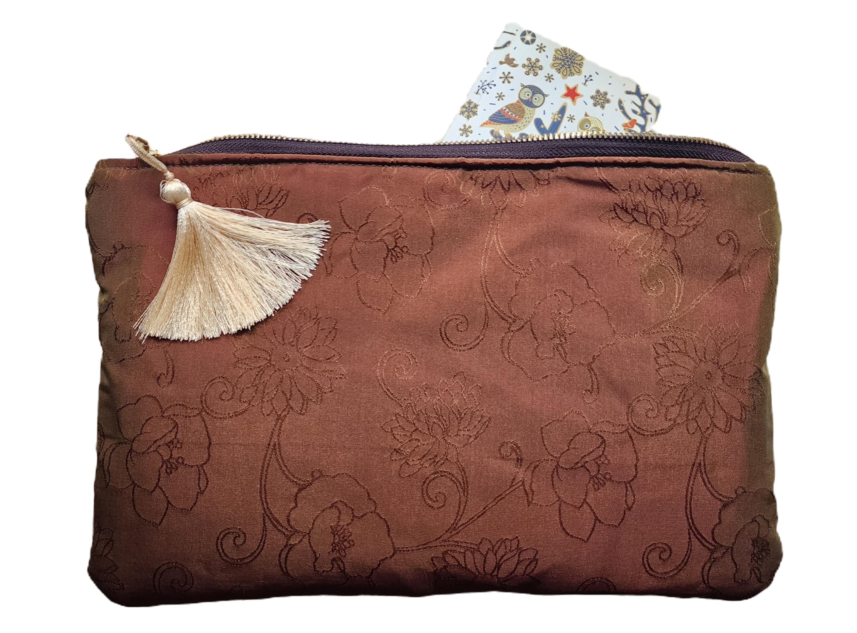 Clutch Çanta: Altın Kahverengi
