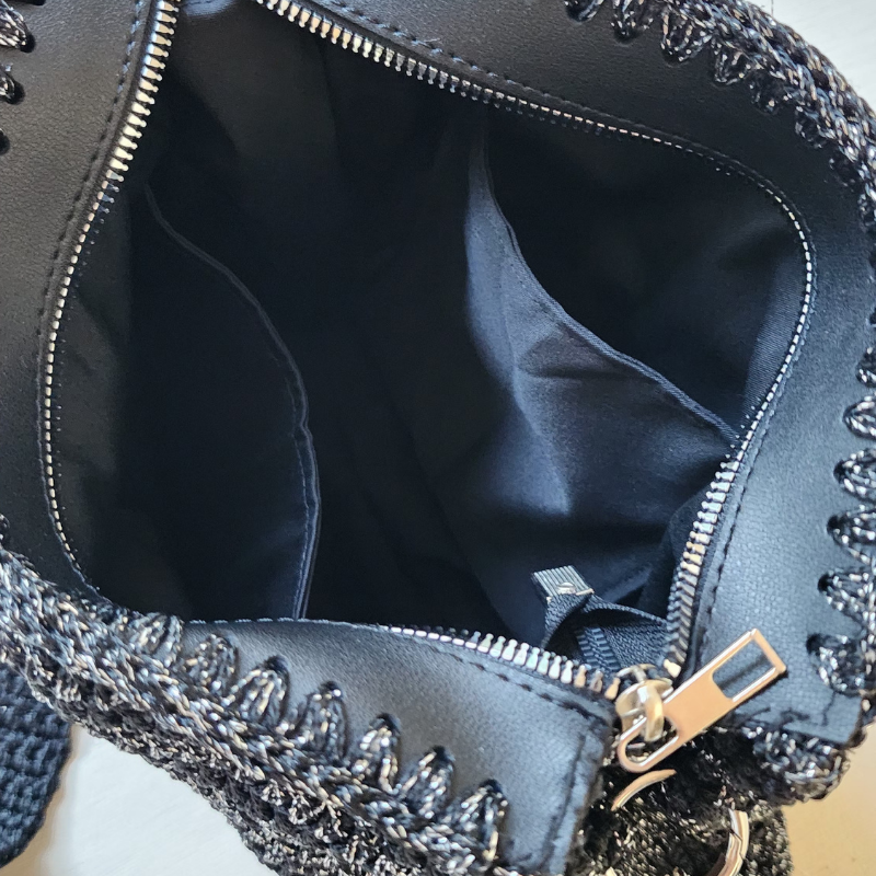 Shoulder Bag - Crochet Big Black