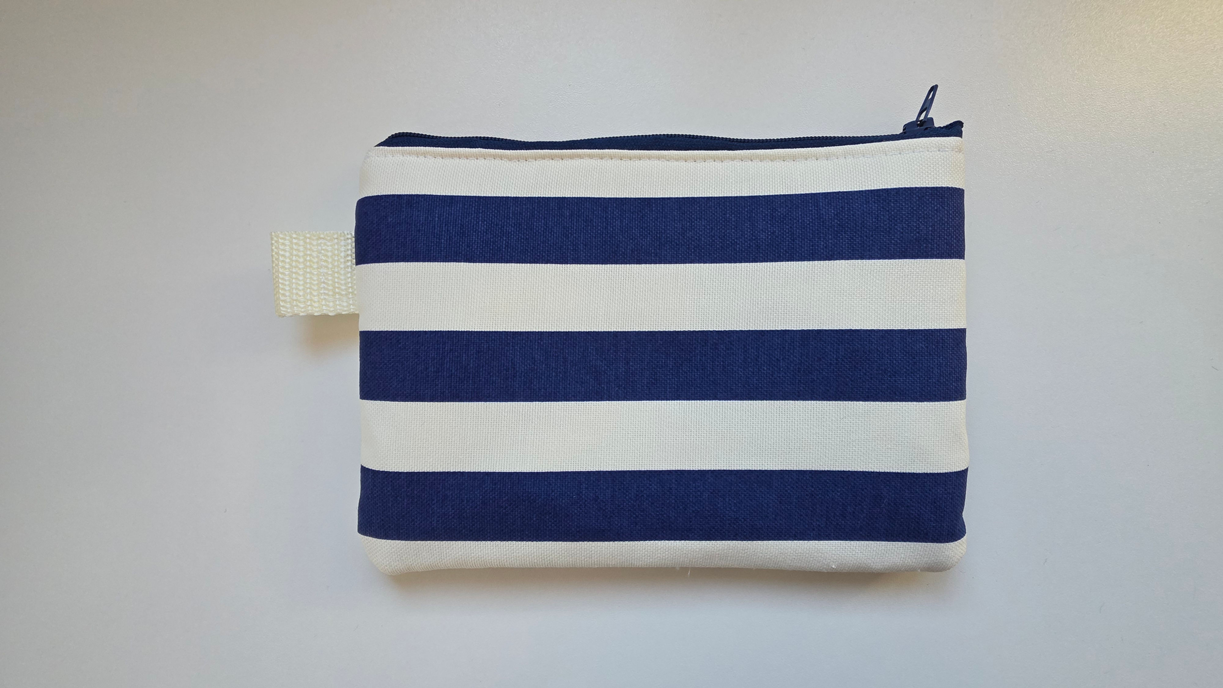 Minibag - Marine Collection - Smal ToteBag Organizer, Handmade Coin Bag with Pastel Coral Design