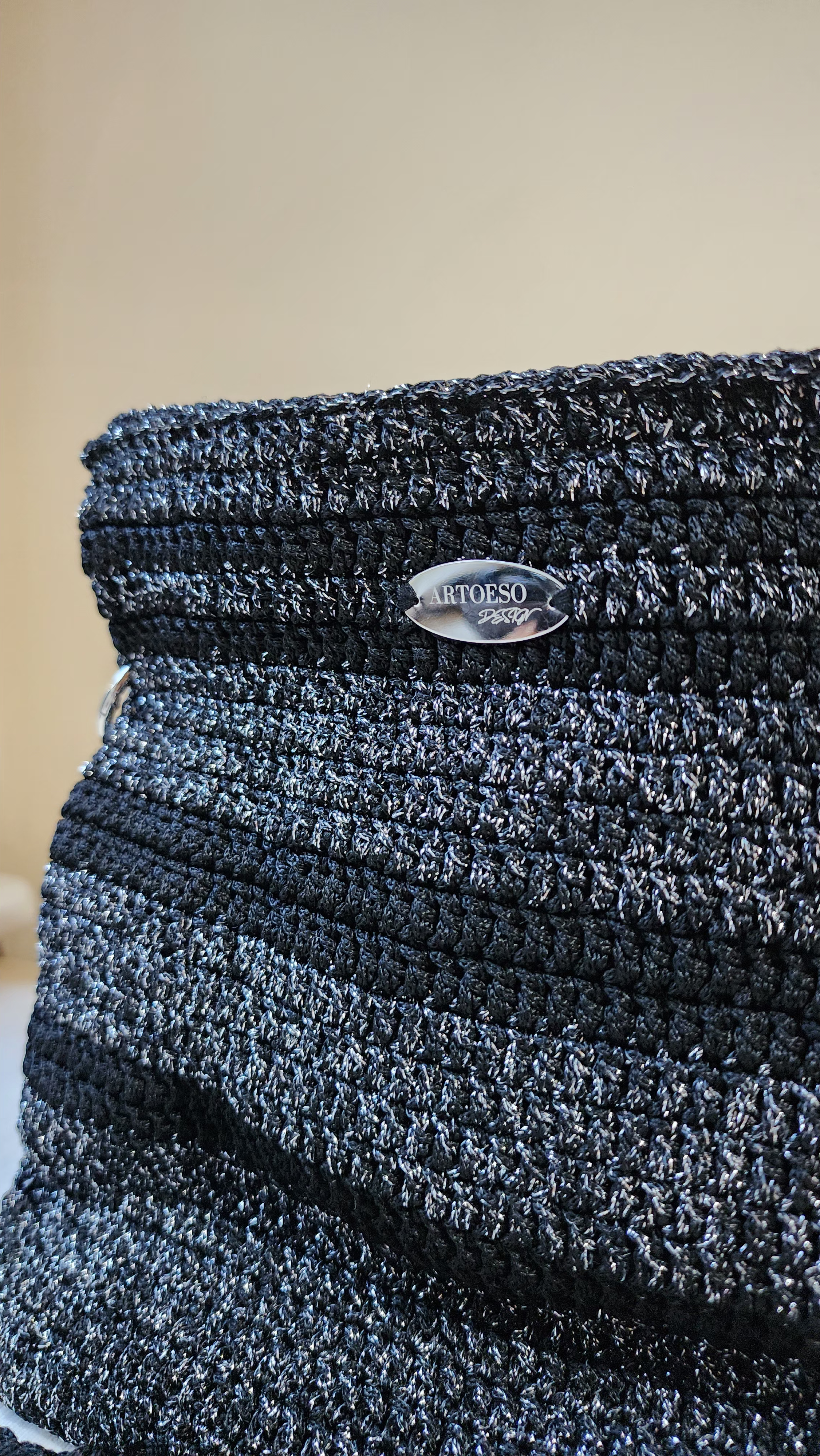 Shoulder Bag - Crochet Big Black