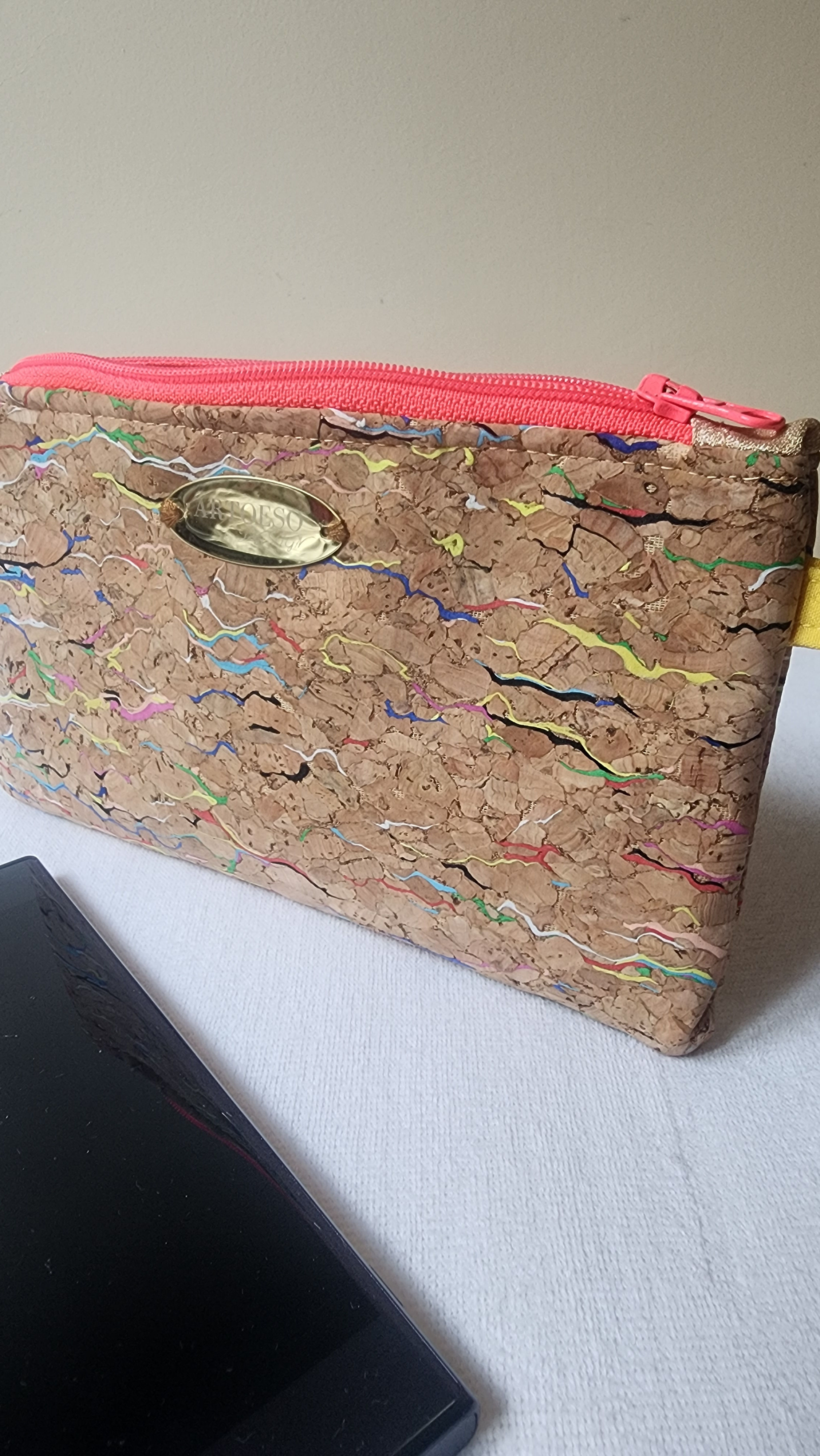 Minibag-CorkWavePink- Küçük El Çantası