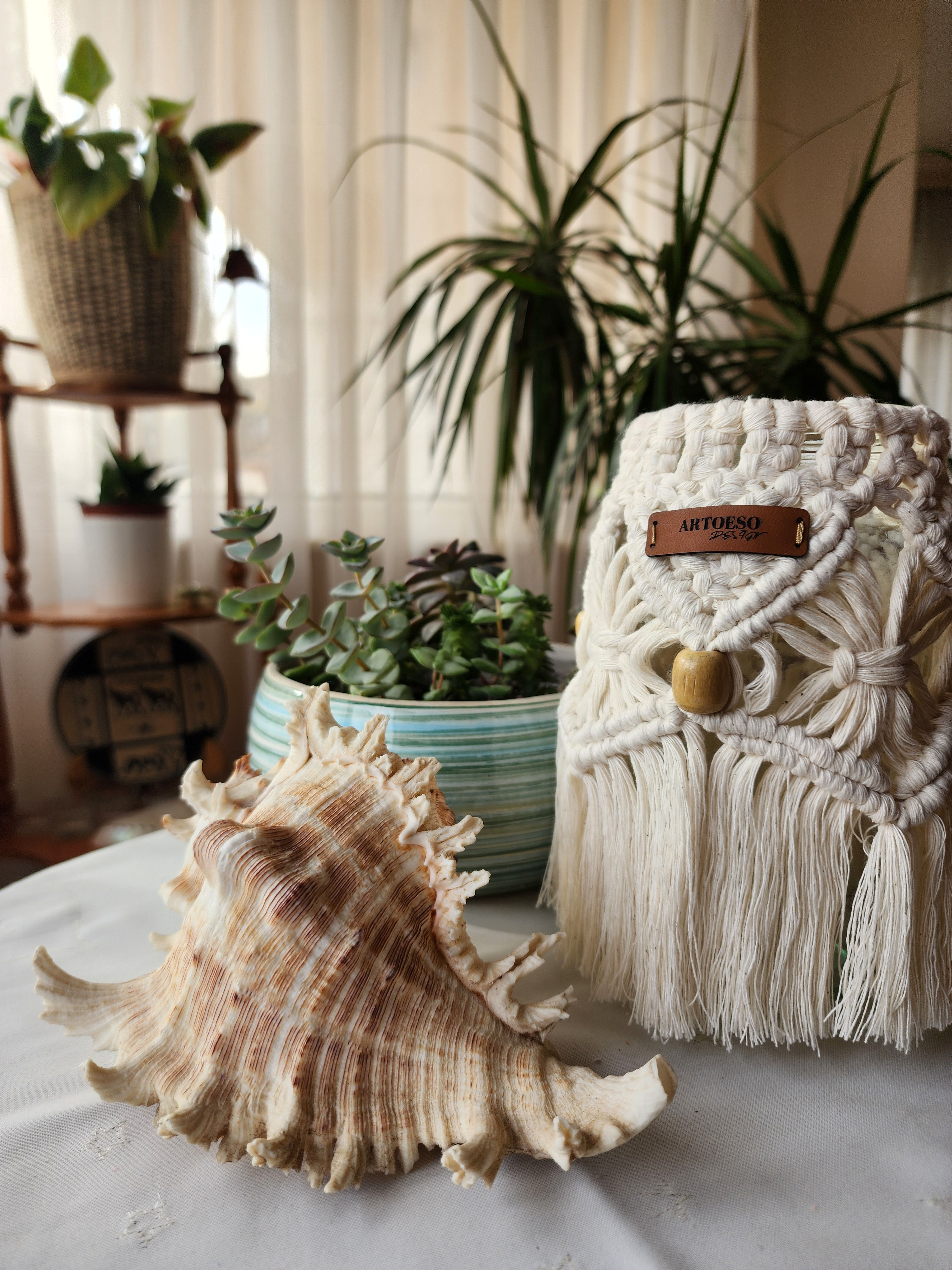 Makrome Mumluk Dekoratif Aydınlatma - M78