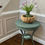 Thumbnail: Distressed Sage Green Round Accent Table