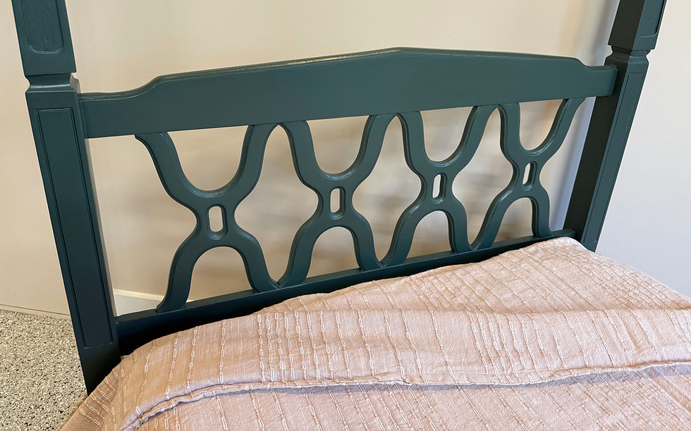 Thumbnail: Dark Green Twin Poster Bed