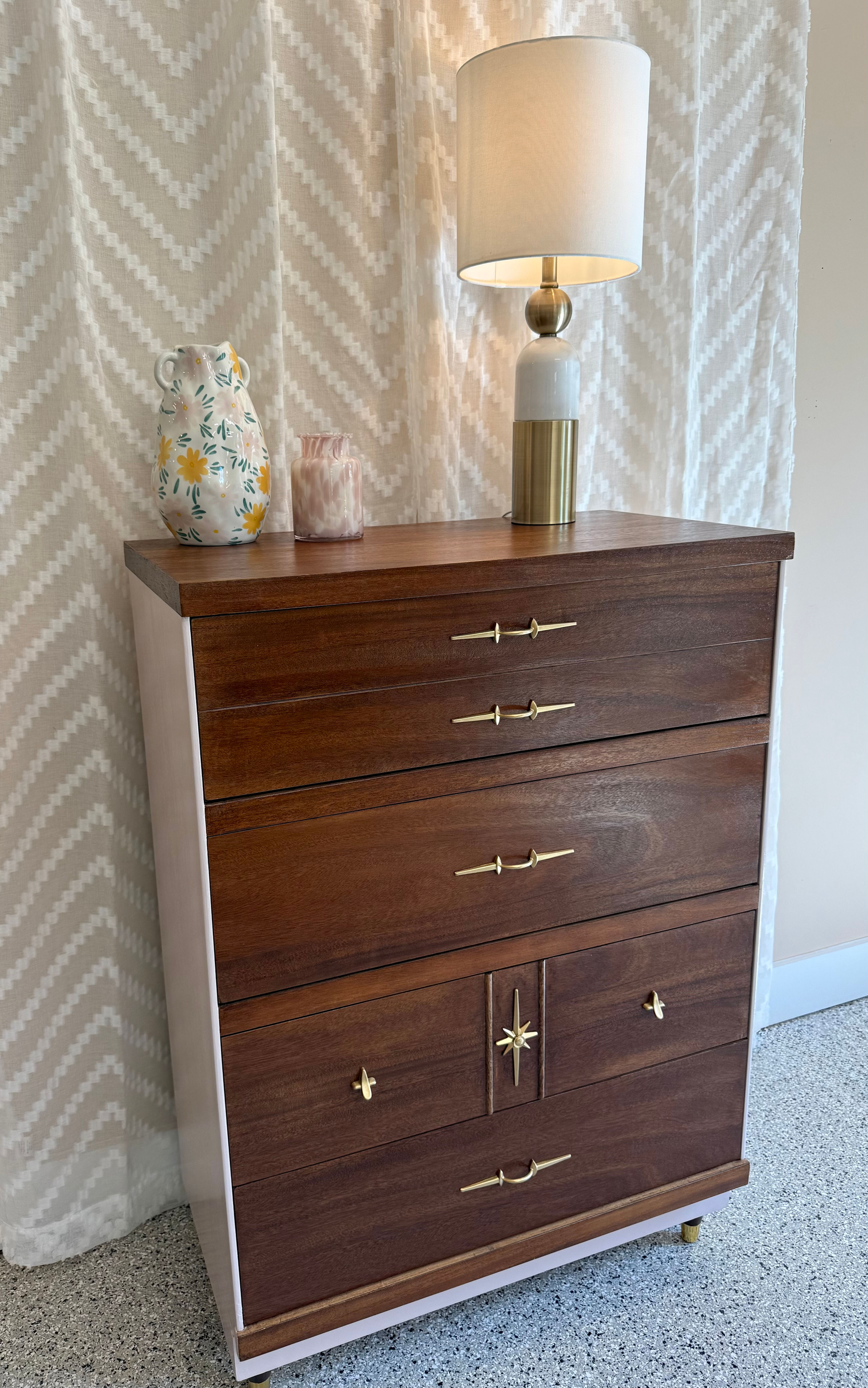Pale Mauve MCM Chest of Drawers