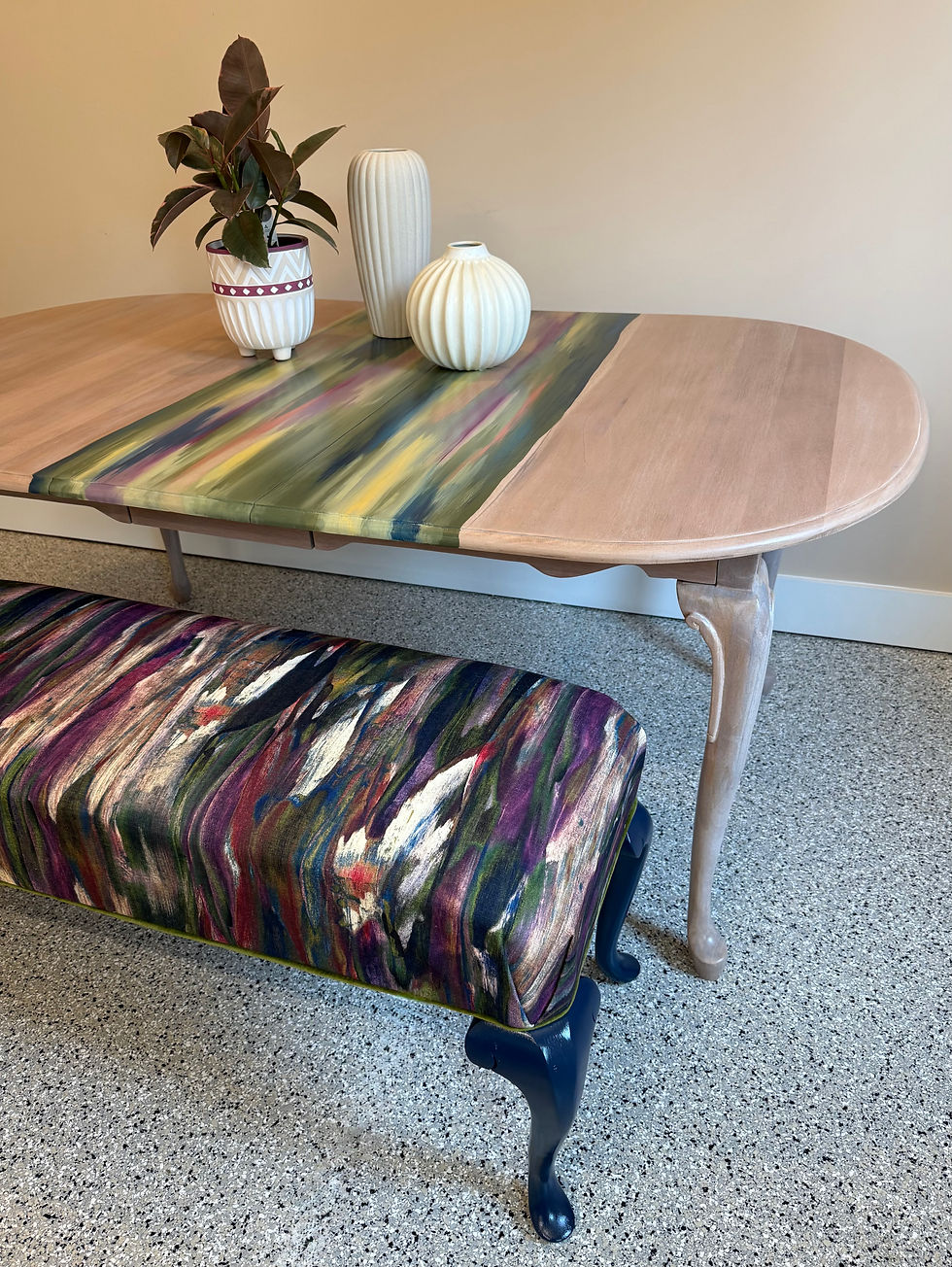 Thumbnail: Abstract Mahogany Expandable Dining/ Work Table