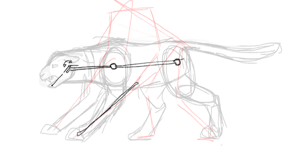 Rough jaguar concept sketch