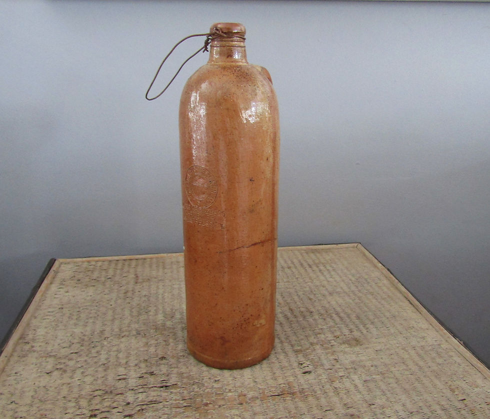 Thumbnail: Antique German Salt Glazed Stoneware Water Bottle
