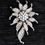 Thumbnail: Large Diamante Stylised Flower Brooch