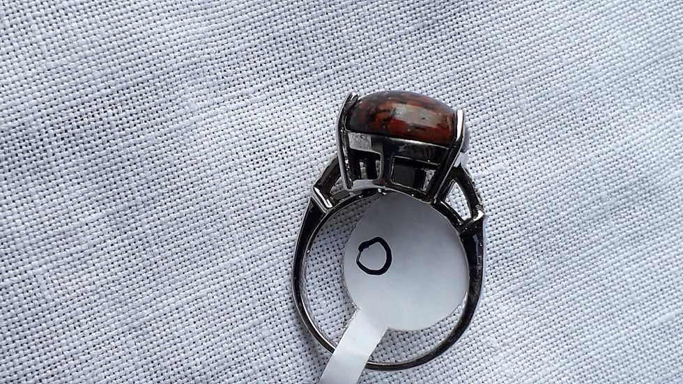 Thumbnail: Sterling Silver Mahogany Obsidian Ring