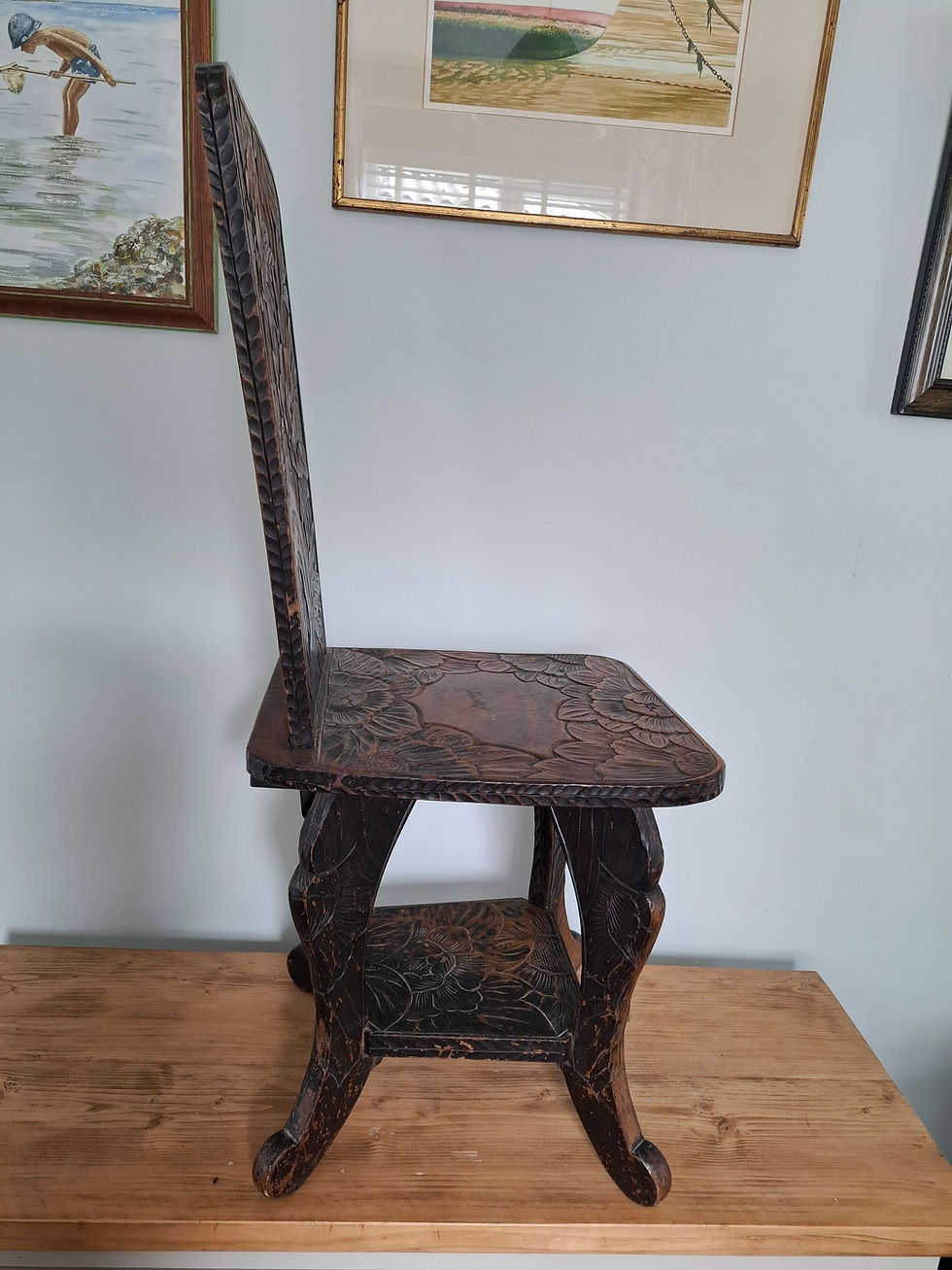 Thumbnail: Antique Japanese Chair as retailed by Liberty's