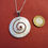Thumbnail: 925 Sterling Silver Mother of Pearl Swirl Pendant Necklace