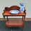 Thumbnail: Antique stained pine washstand