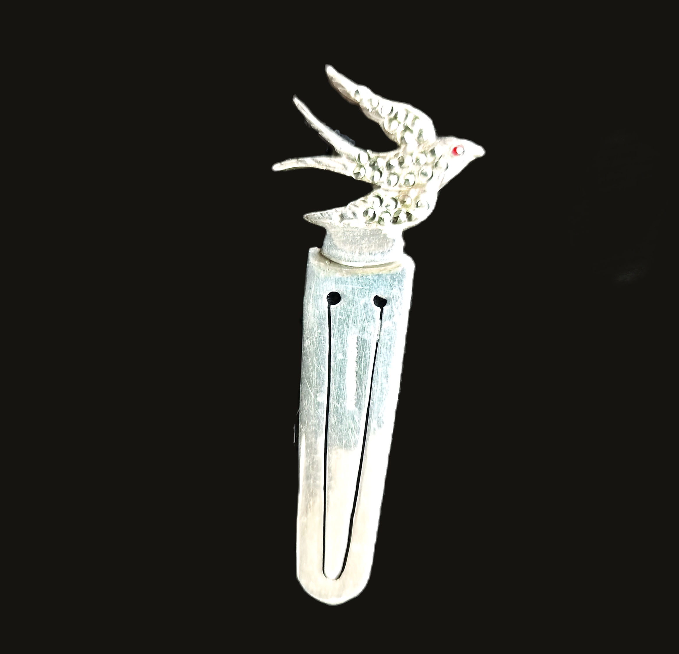 Silver Marcasite Swallow bookmark by Ari Norman