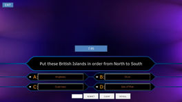 A screenshot of the Fastest Finger First PowerPoint