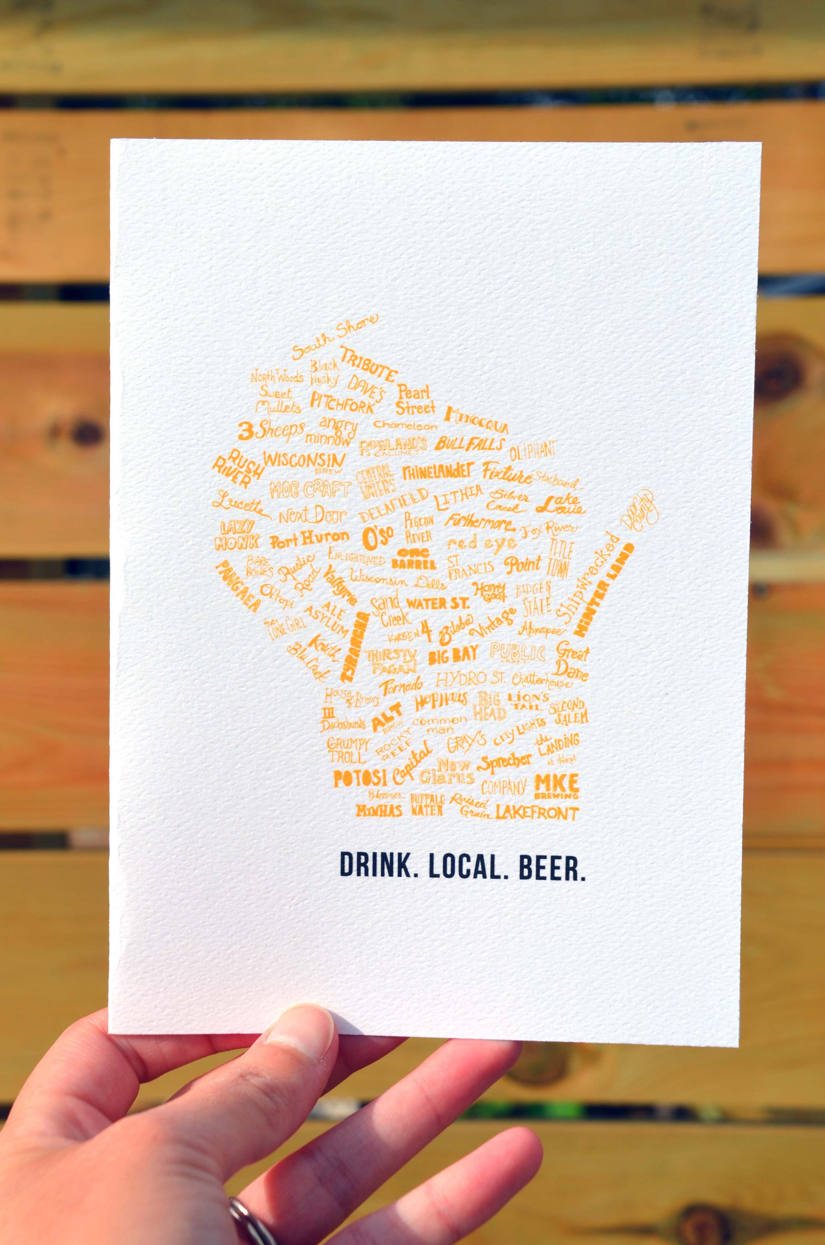 Drink Local Beer card