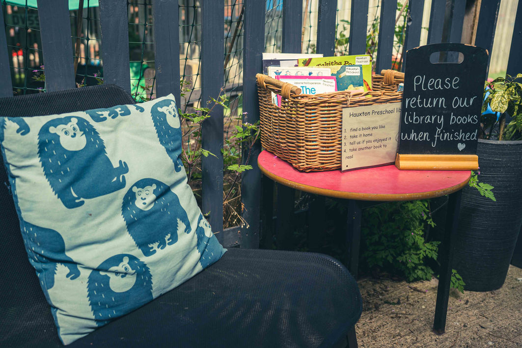 Outdoor library book return area
