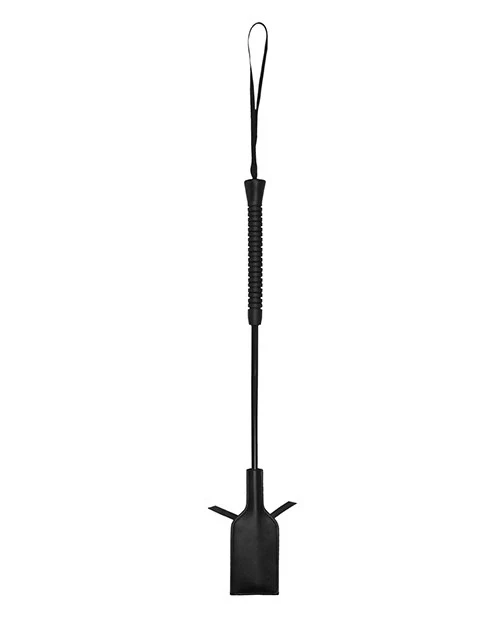 Large Simple BDSM black riding Crop on white background