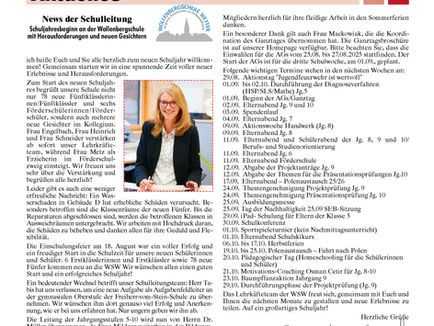 News der Schulleitung - Wetteraner Bote Nr. 35, 29.08.2025, S. 9