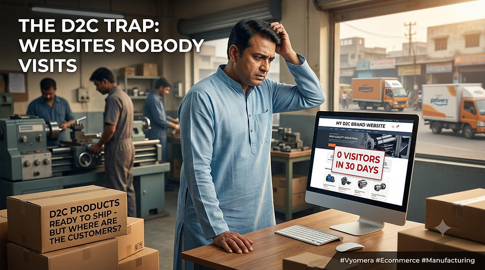 THE D2C TRAP: WHY INDIAN MANUFACTURERS ARE BUILDING WEBSITES NOBODY VISITS
