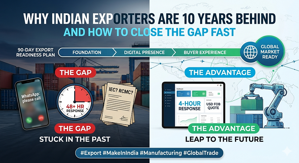 WHY INDIAN MANUFACTURERS WHO EXPORT ARE 10 YEARS BEHIND (AND HOW TO CLOSE THE GAP FAST)