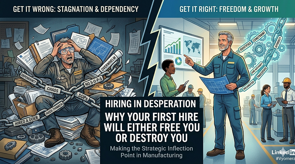 WHY YOUR FIRST HIRE AS A MANUFACTURER WILL EITHER FREE YOU OR DESTROY YOU
