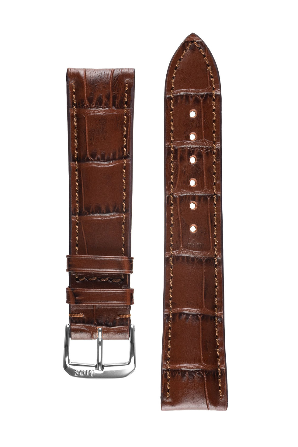 Thumbnail: Rios brand cowhide leather watch strap, size 22 mm, Louisiana model