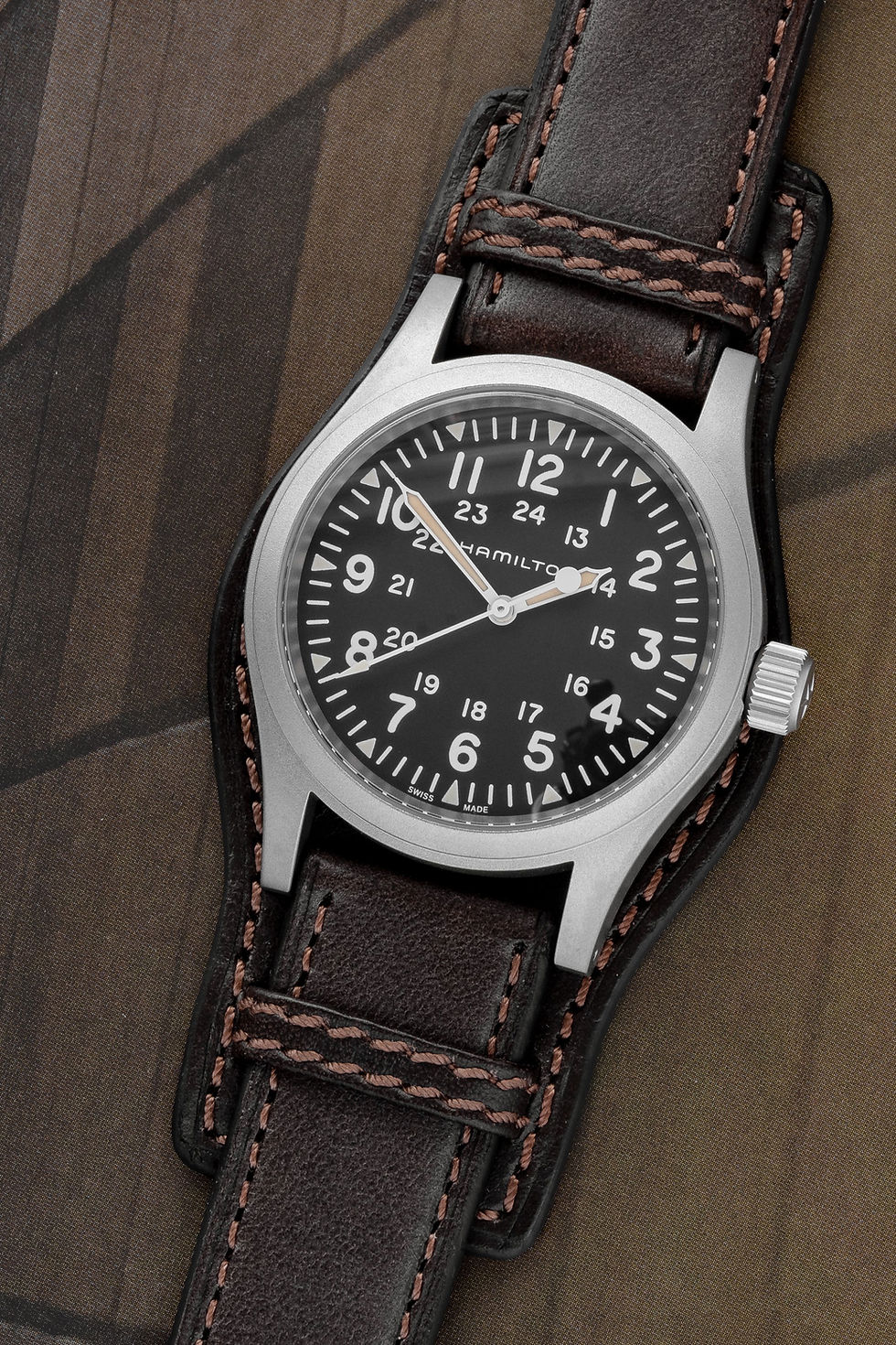 Thumbnail: Rios brand cowhide leather watch strap, size 22/18 mm, RI204MO Tula
