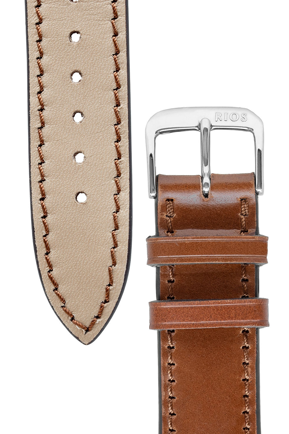 ภาพขนาดย่อ: สายนาฬิกาหนังม้า ยี่ห้อRios  ขนาด 18,20,22 มม Chicago Shell Cordovan