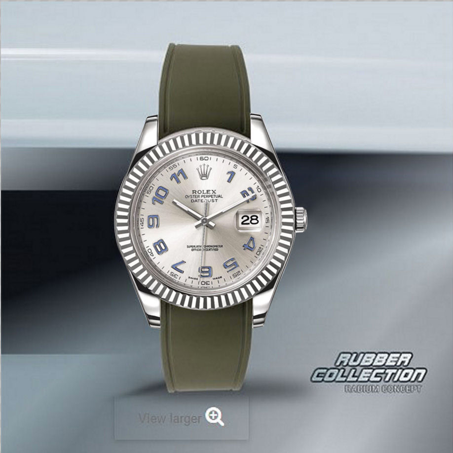 Thumbnail: Radium Concept-Rubber watch strap, khaki color, size 20 mm, model KH-0