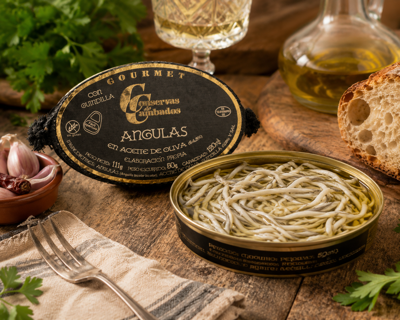 Angulas en Aceite de Oliva Gourmet