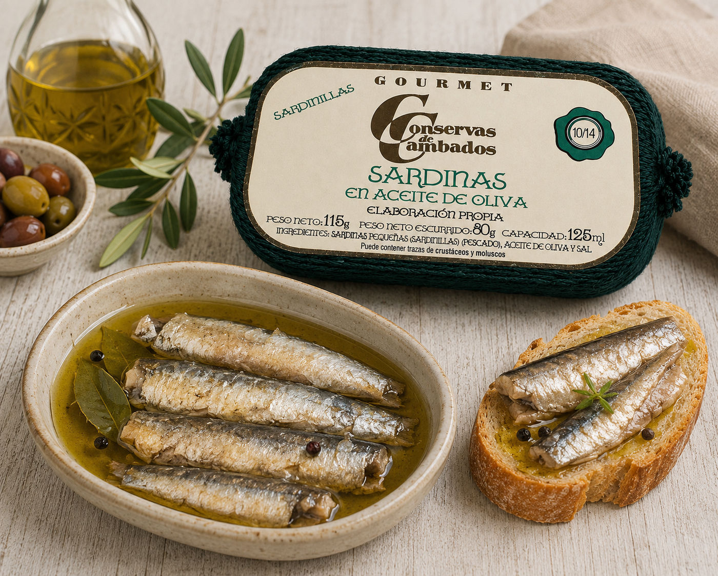 Sardinillas en Aceite de Oliva 10/14 Gourmet