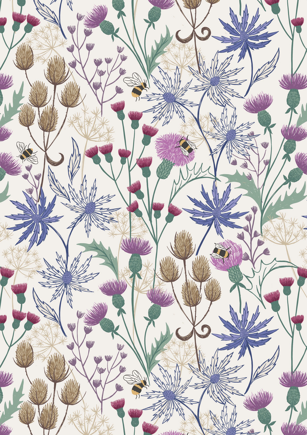 A Celtic Summer ~ Celtic Floral on Cream 