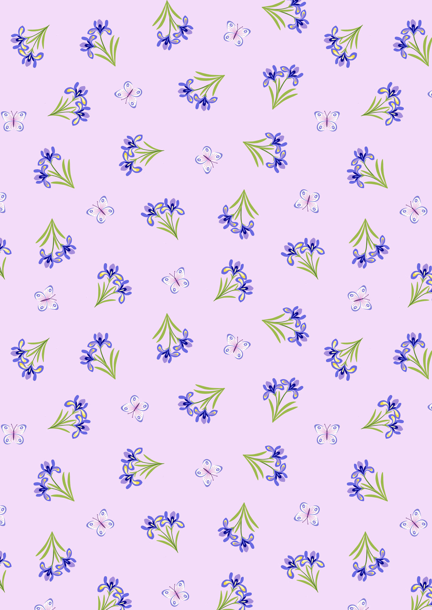 Small Things and Country Gardens ~ Butterflies and Irises