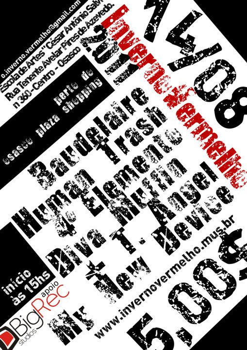 Festival Inverno Vermelho dia 14 de agosto às 15_00
