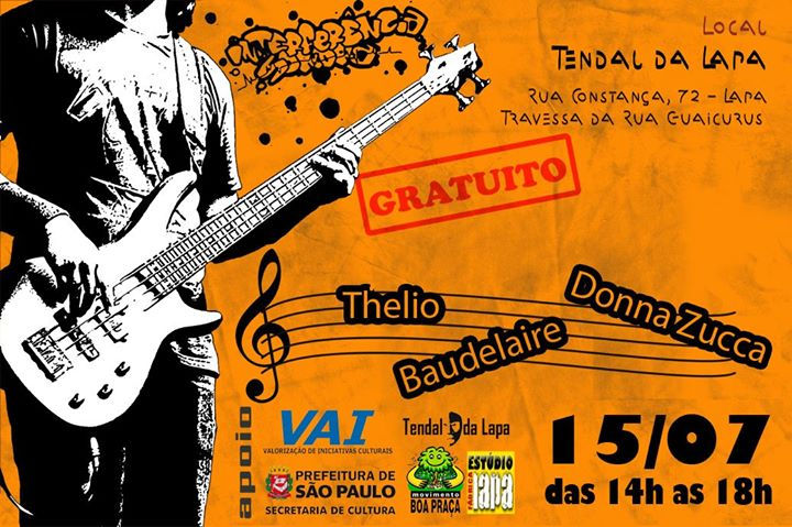 Baudelaire no Tendal da Lapa domingo 14 horas