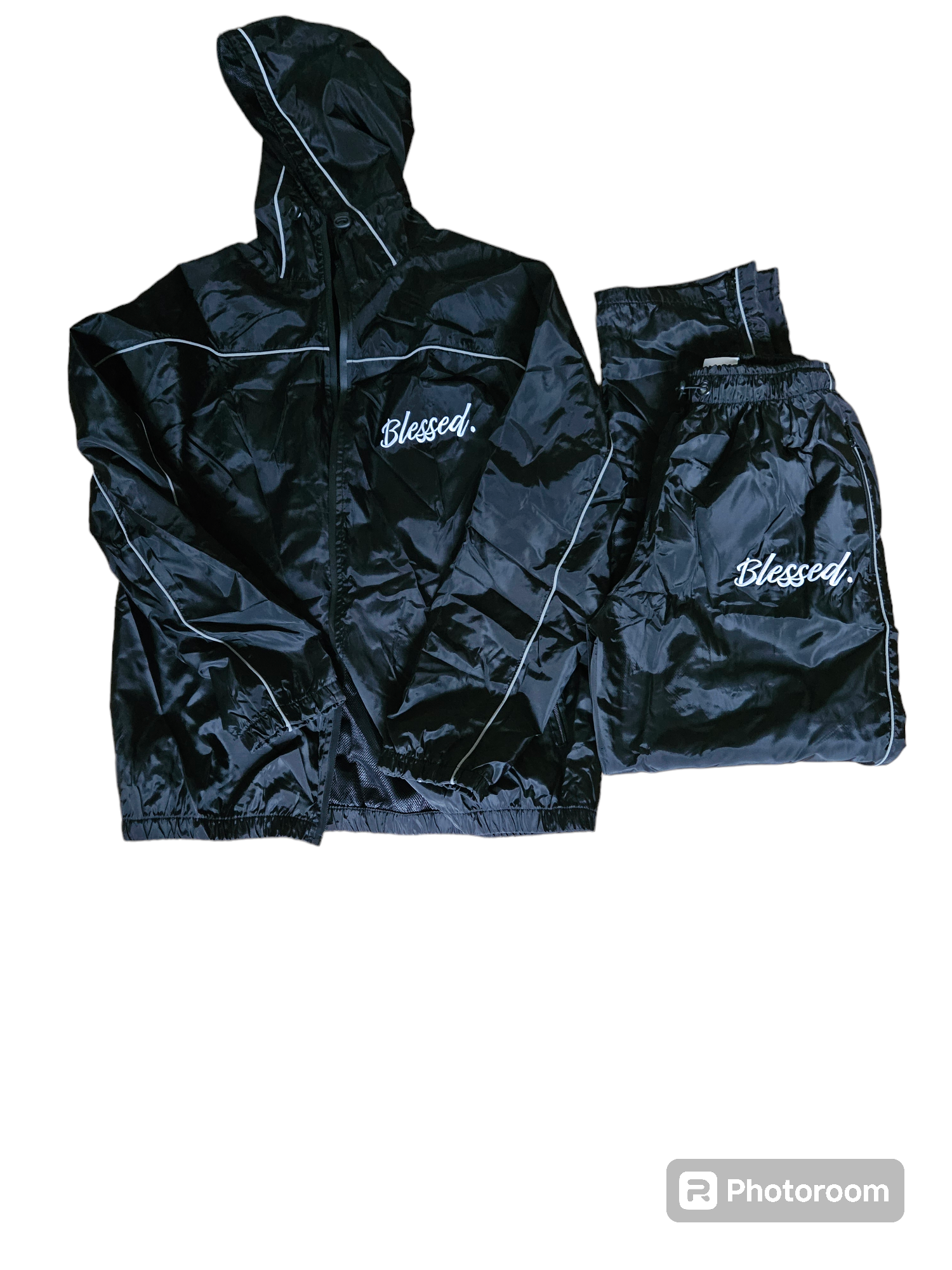 Black Blessed Windbreaker set