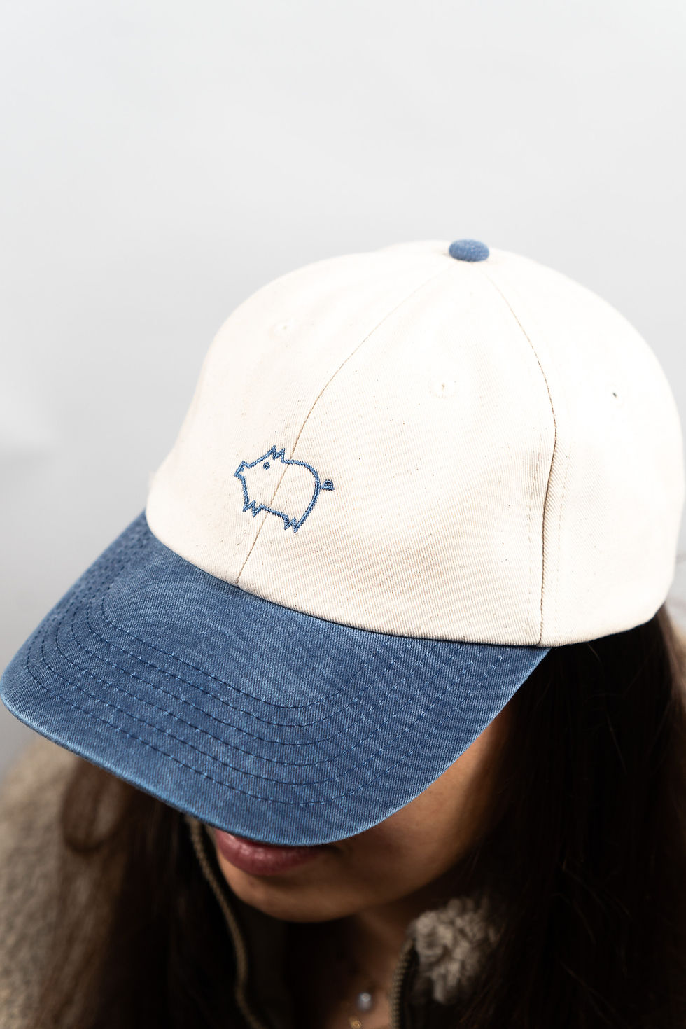 Casquette délavée bi-color