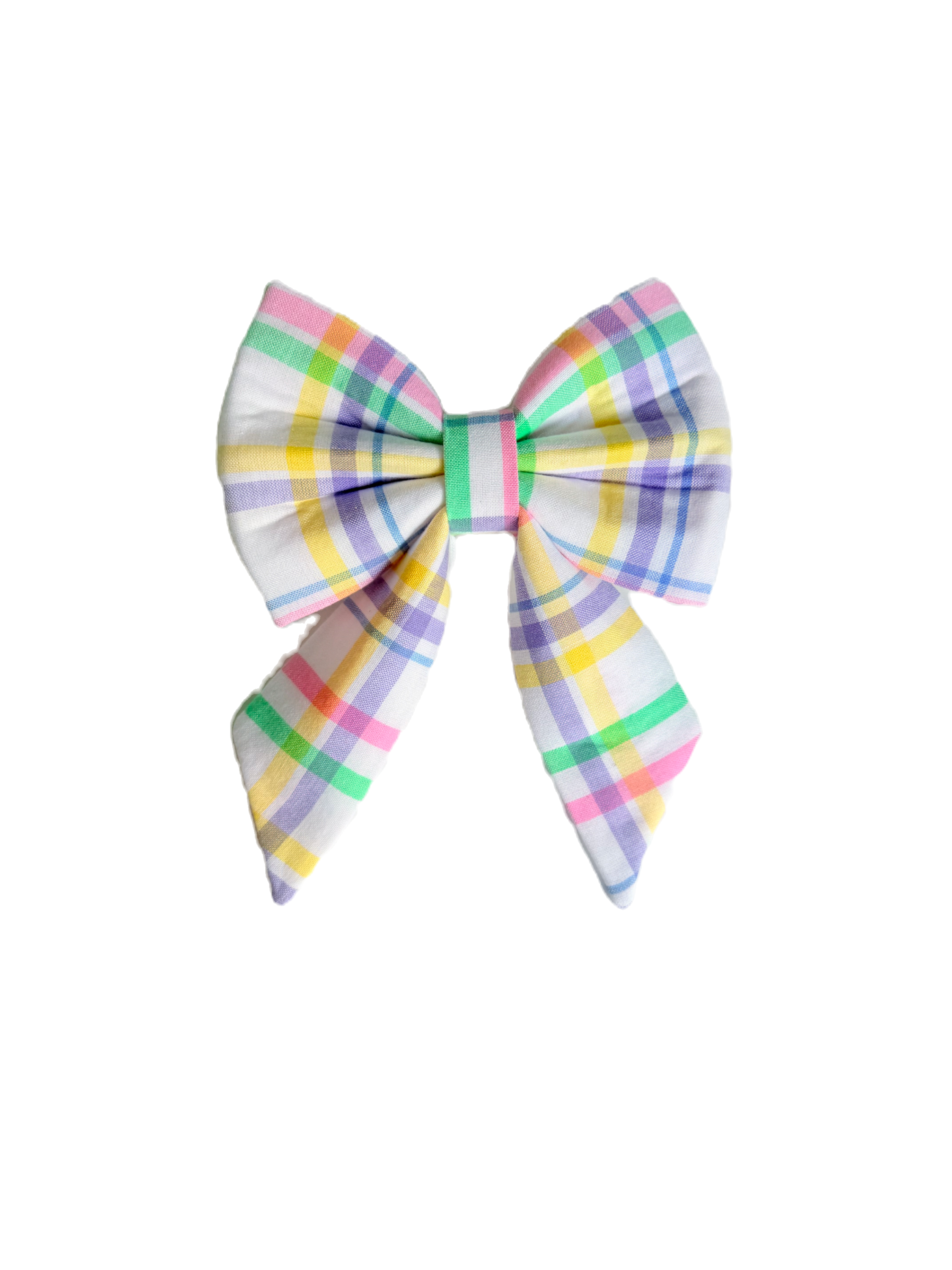 Pastel Plaid Lady Bow
