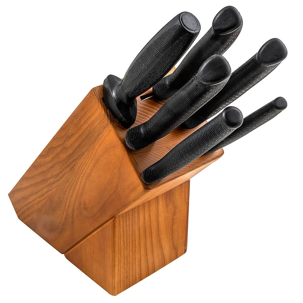 Dexter Russell 7 Piece Knife Set w/ Wooden Block (HSGB-3)