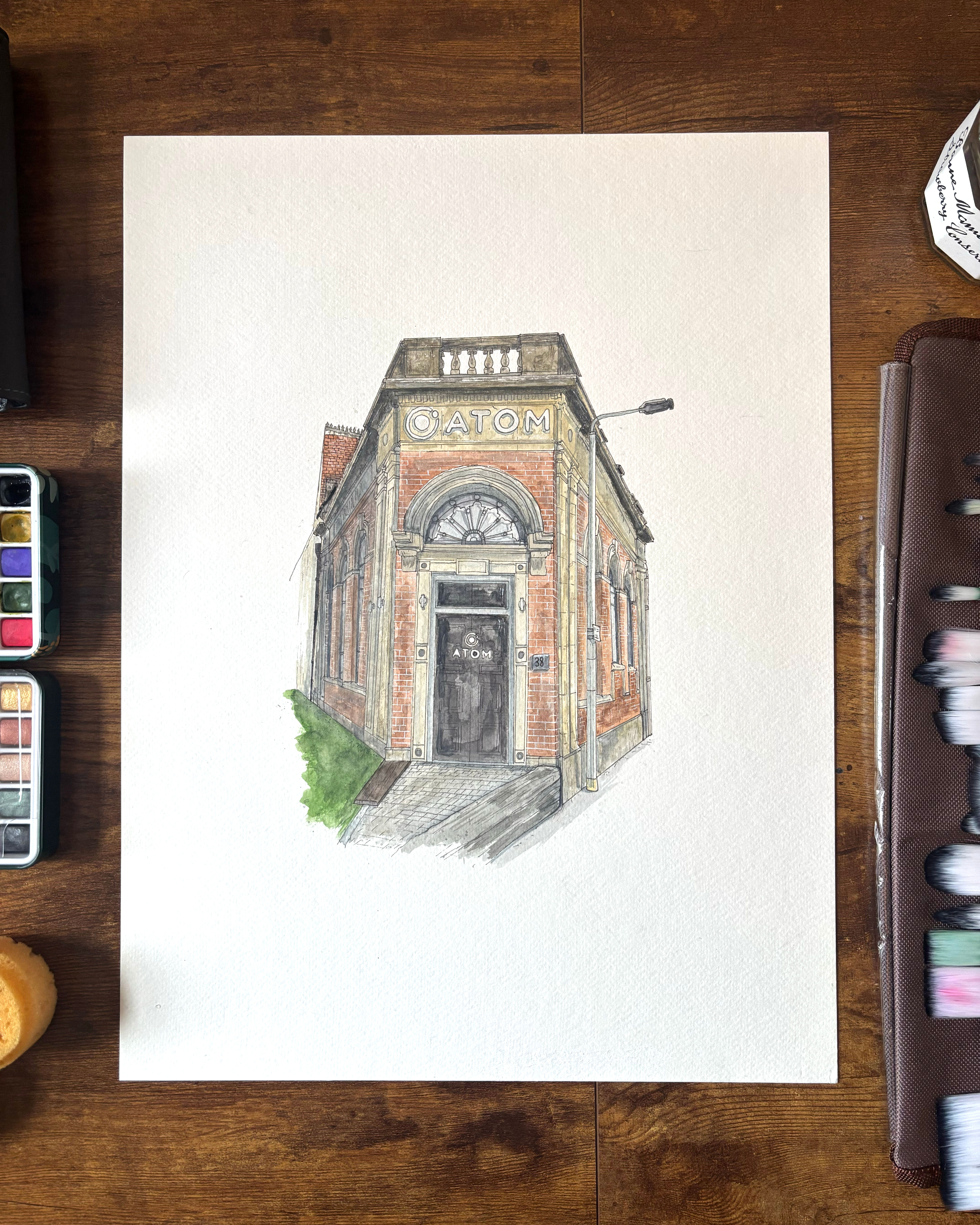 Atom Hull Watercolour Painting / Original Artwork