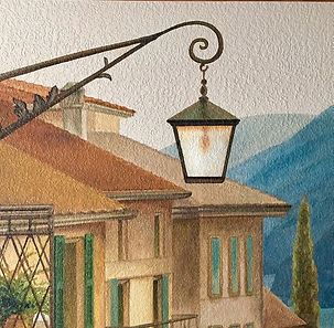 Detail of Lake Como mural