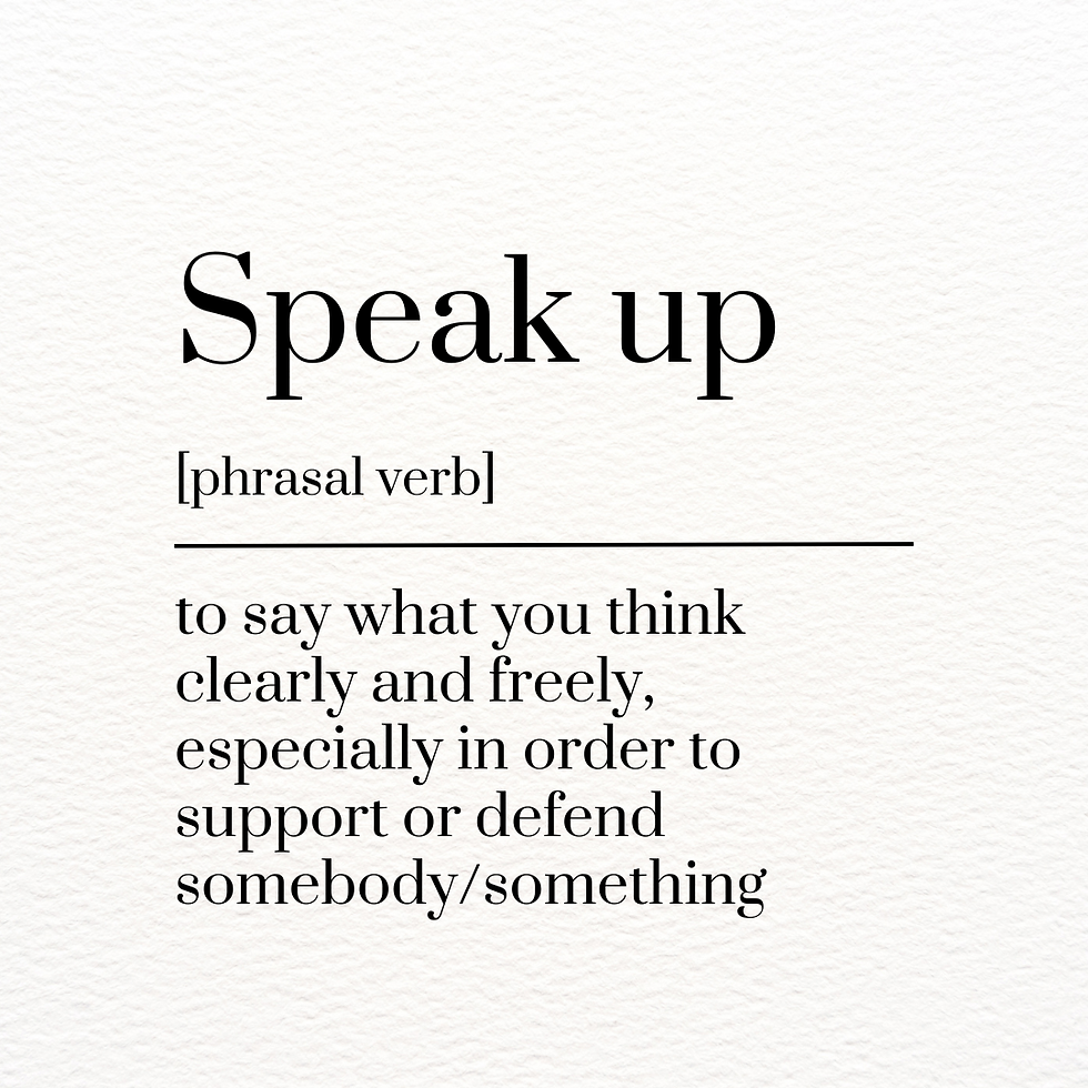 kalbėti angliškai ir speak up