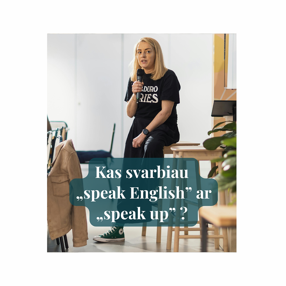 kalbėti angliškai vs speak up