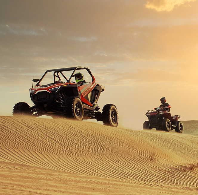 SAZ Dubai offers thrilling off-road adventures including Buggy Tours and Quad Bike Tours across the scenic Dubai Desert