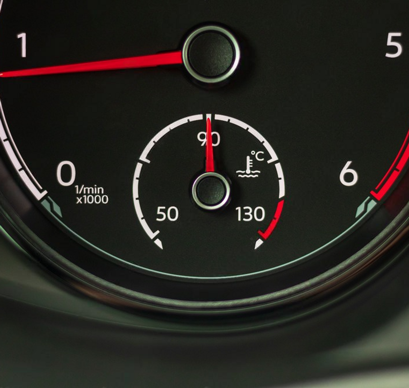 Image of coolant temperature gauge. 