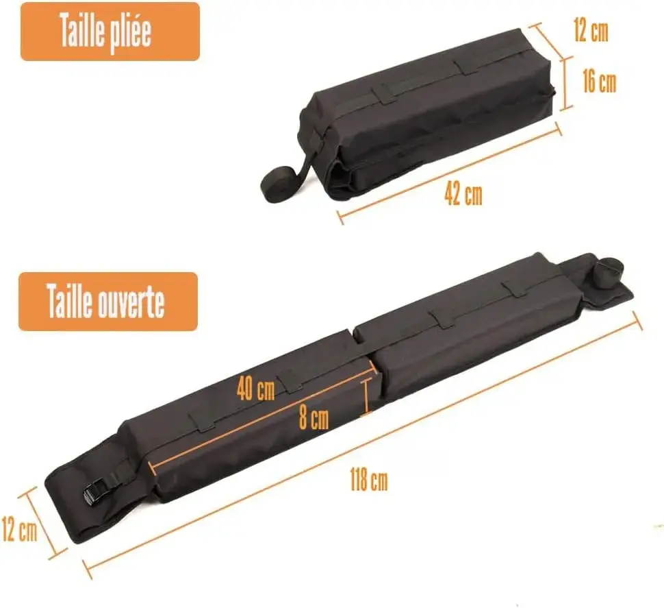 Miniature : Barres transversales antichocs en mousse EVA résistante