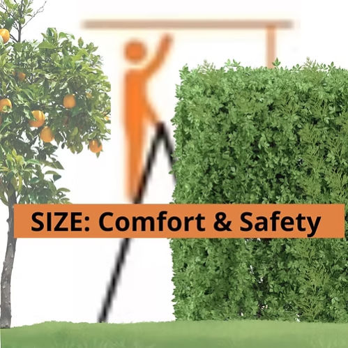 Miniature : 15 Feet- garden  Tripod Ladder - Hedge Trimming - Landscaper Step - orchard ladder